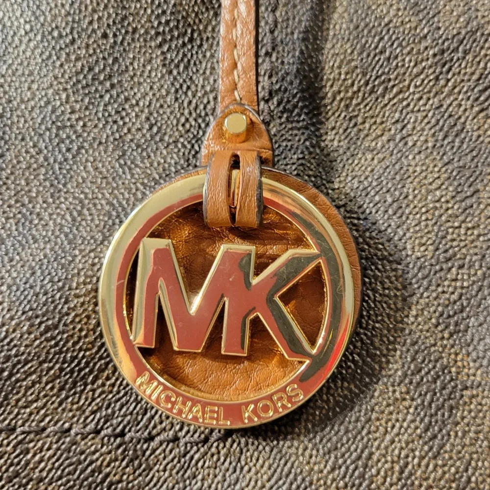 Michael Kors Two-Tone Brown Tote Laptop‎ Bag Preppy Luxury Chic Classy Academic